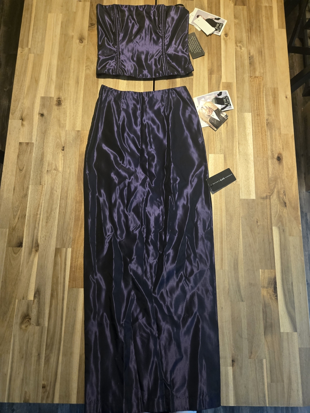 Vintage NWT Jessica McClintock Millennium 2000 Two-Piece Formal Set - Iridescent